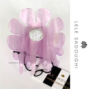 Lele Sadoughi French Rose Claw Clip NWT